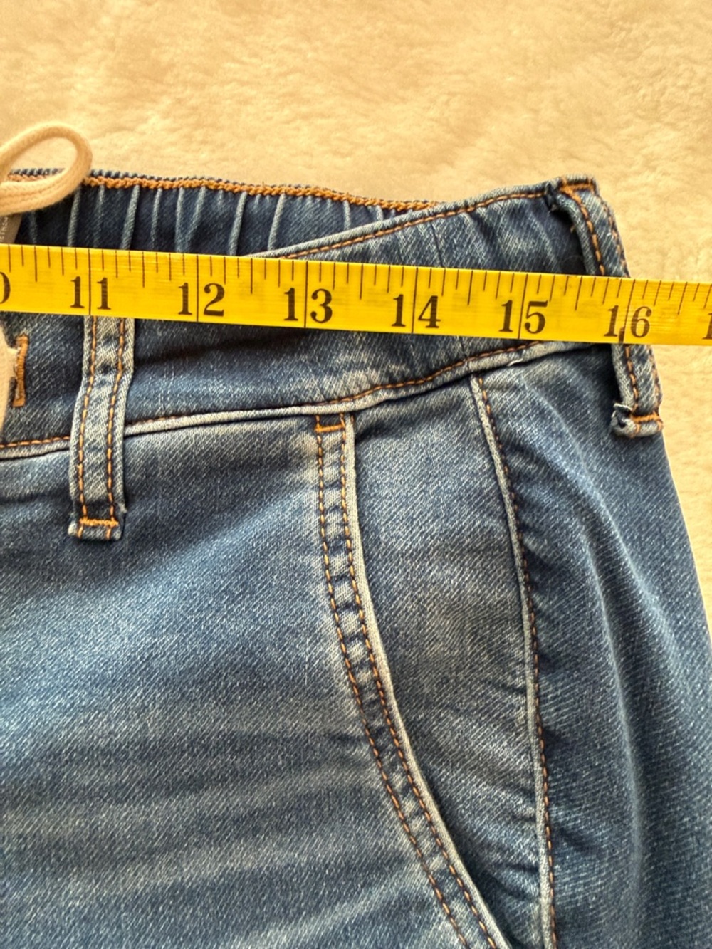 Torrid Denim Jogger Jeans – Drawstring Waist – Medium Wash - Picture 8 of 11